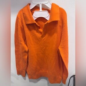100% Cashmere Kid Orange Sweater